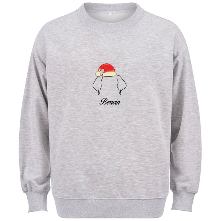 Special Edition Christmas：Dog Ears With Name - Personalized Custom Christmas Sweatshirt