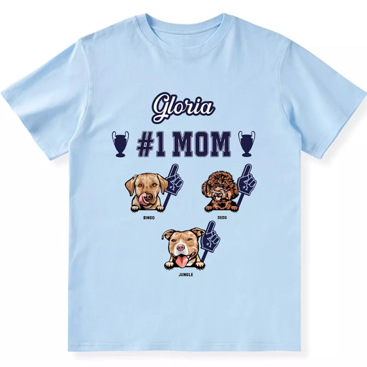#1 Dog Mom - Personalized Custom Unisex T-shirt