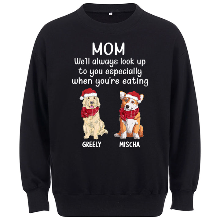 Special Edition Christmas: When You're Eating -  Personalized Custom Christmas Sweatshirt