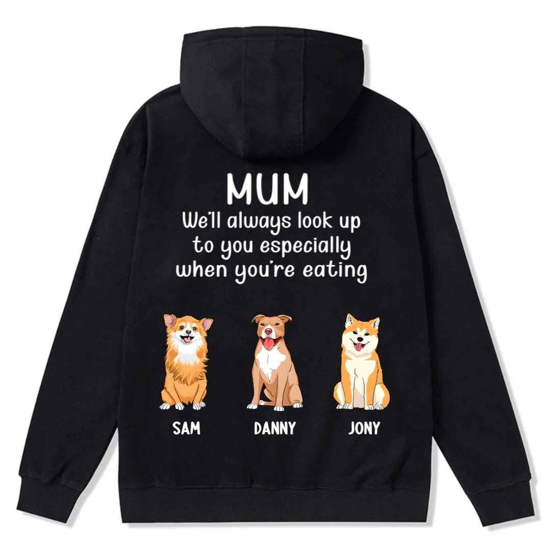 When You're Eating - Personalized Custom  Zipper Hoodie