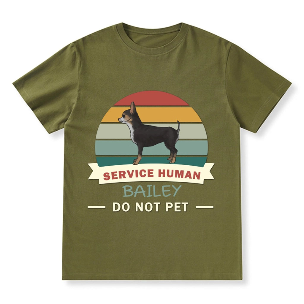 Service Human, Do Not Pet 12 - Personalized  Custom  T-shirt