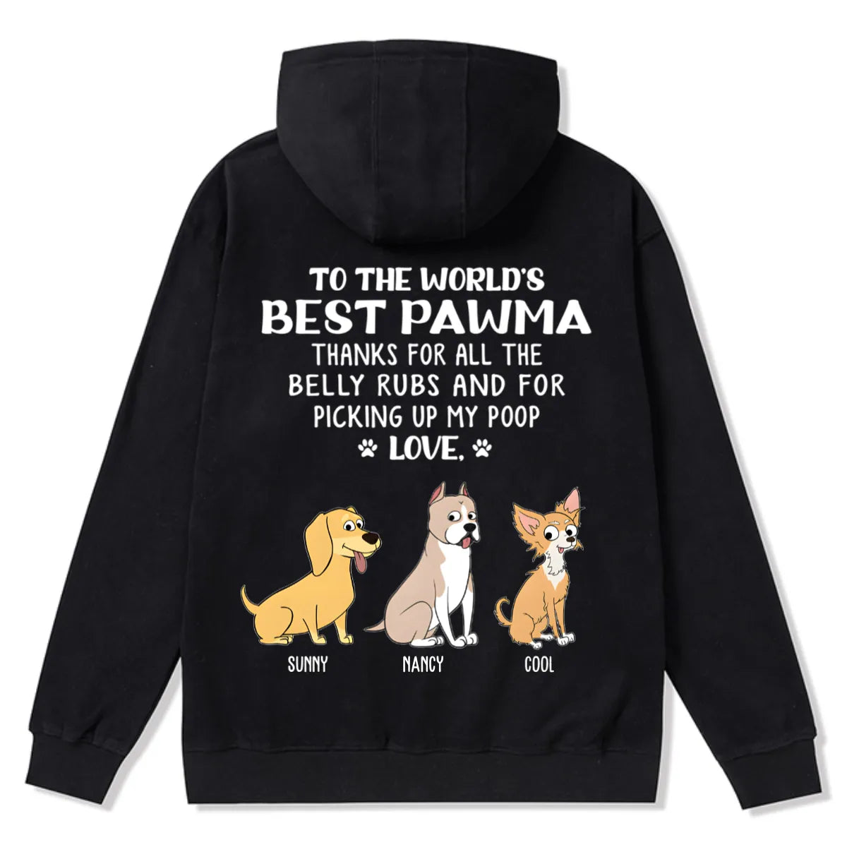 Best Dog Mom/Dad 1 - Personalized Custom Zipper Hoodie