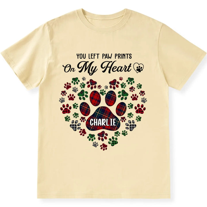 My Heart Has Your Paw Prints - Personalized Custom Unisex T-shirt