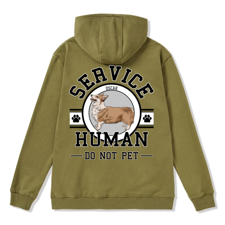 Service Human, Do Not Pet - Personalized Custom Zipper Hoodie