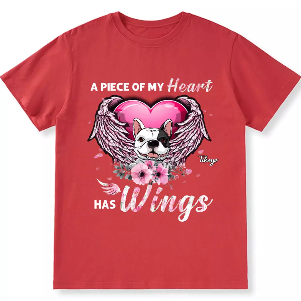 A Piece Of My Heart Has Wings - Personalized Custom Unisex T-shirt