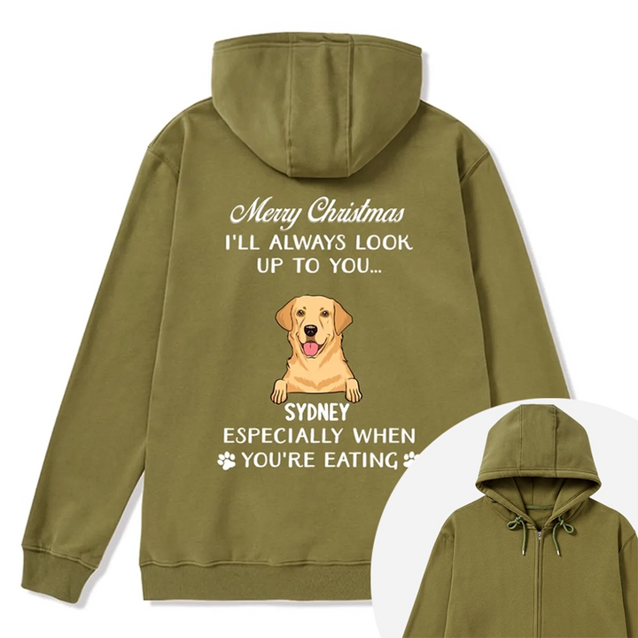 Always Look Up To You - Personalized Custom Christmas Hoodie