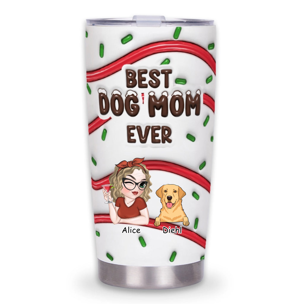 Special Edition Christmas：Best Dog Mom Cake - Personalized Custom Christmas Tumbler