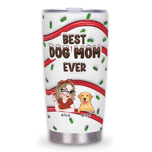 Special Edition Christmas：Best Dog Mom Cake - Personalized Custom Christmas Tumbler