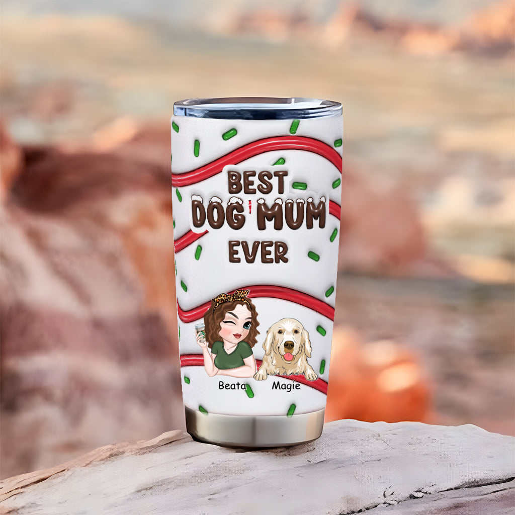 Special Edition Christmas：Best Dog Mom Cake - Personalized Custom Christmas Tumbler