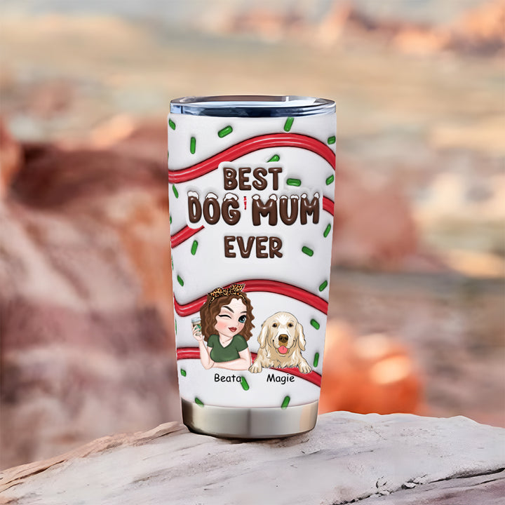 Special Edition Christmas：Best Dog Mom Cake - Personalized Custom Christmas Tumbler