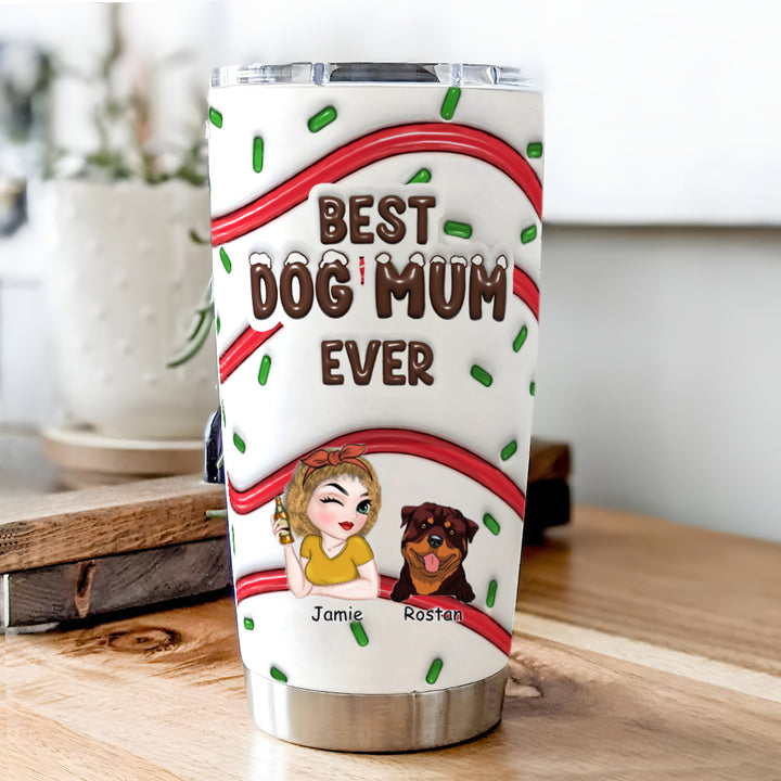 Special Edition Christmas：Best Dog Mom Cake - Personalized Custom Christmas Tumbler