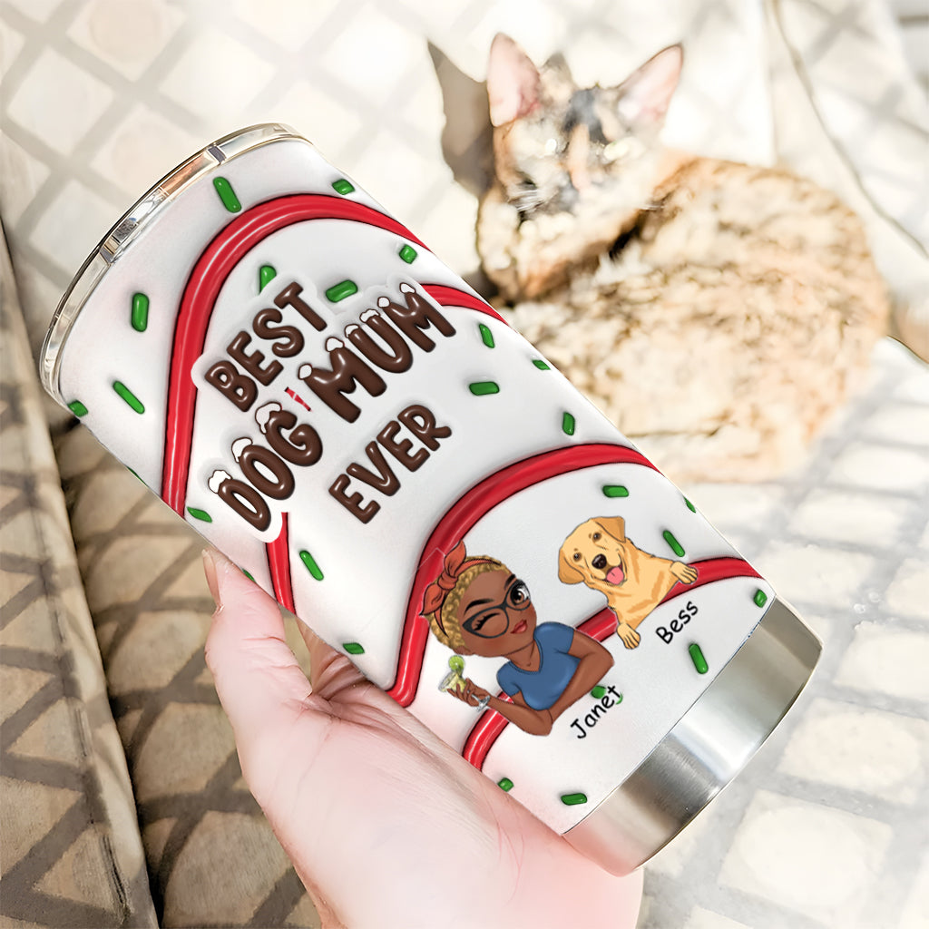 Special Edition Christmas：Best Dog Mom Cake - Personalized Custom Christmas Tumbler