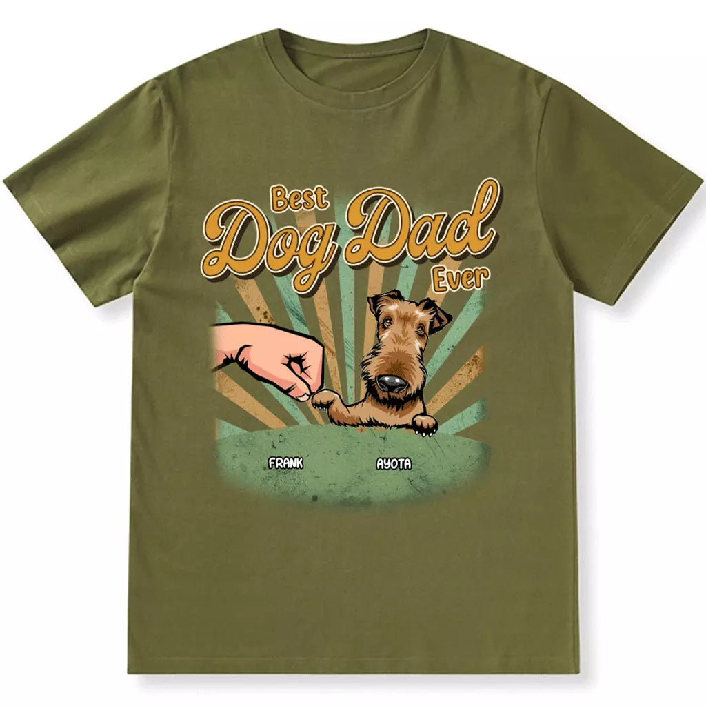 Best Dog Dad Ever - Personalized Custom Unisex T-shirt