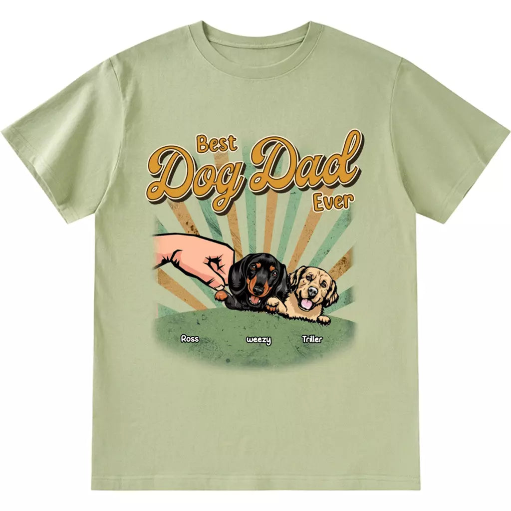 Best Dog Dad Ever - Personalized Custom Unisex T-shirt