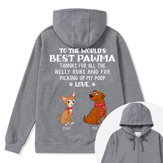 Best Dog Mom/Dad 1 - Personalized Custom Christmas Zipper Hoodie