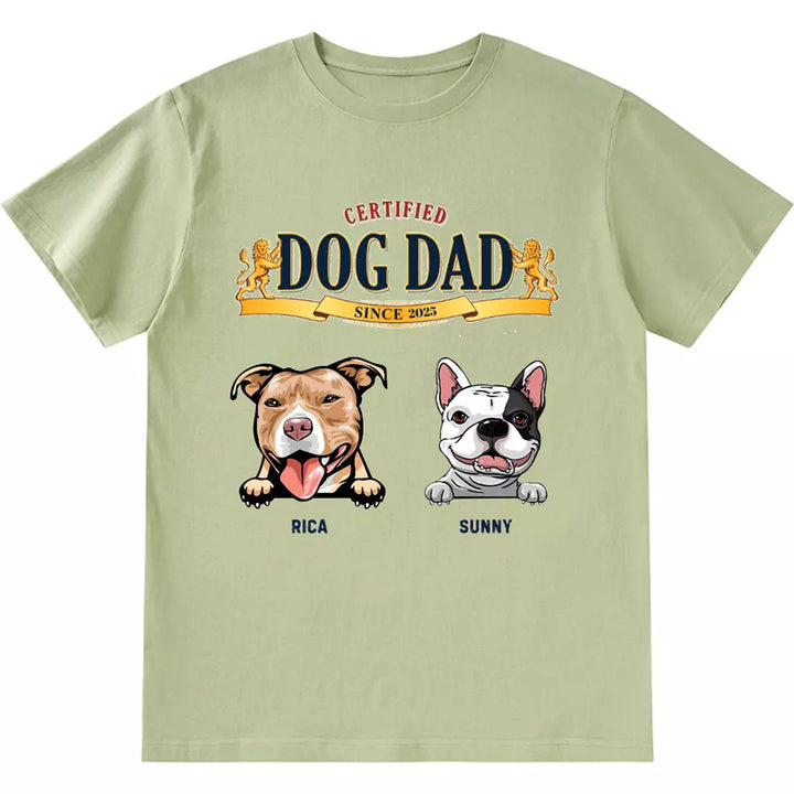 Certified Dog Dad - Personalized Custom Unisex T-shirt