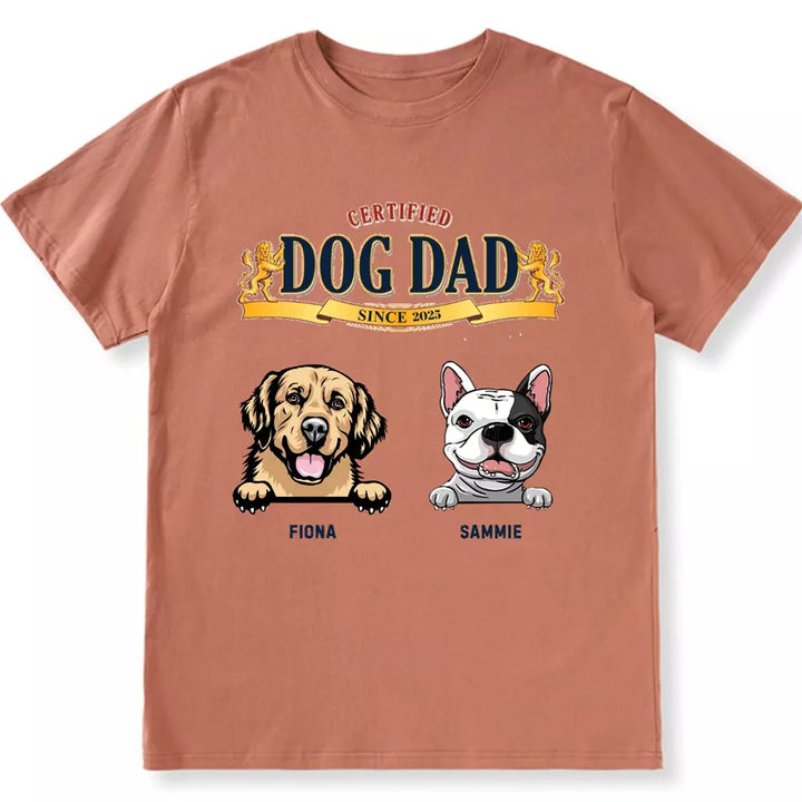 Certified Dog Dad - Personalized Custom Unisex T-shirt