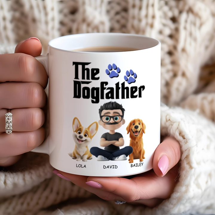 Custom Gift For Dog Dad - Personalized Custom Coffee Mug