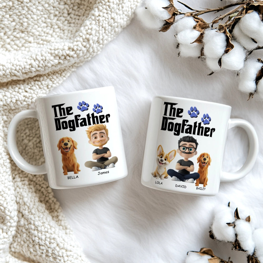 Custom Gift For Dog Dad - Personalized Custom Coffee Mug