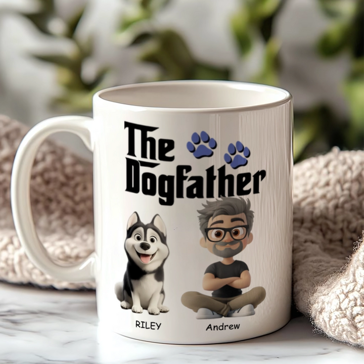 Custom Gift For Dog Dad - Personalized Custom Coffee Mug