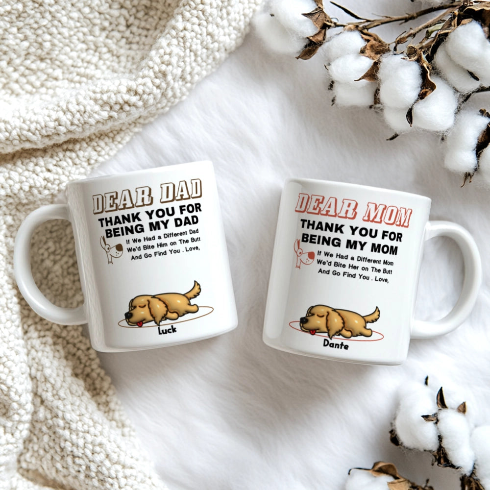 Dear Dad And Mom - Personalized Custom Coffee Mug