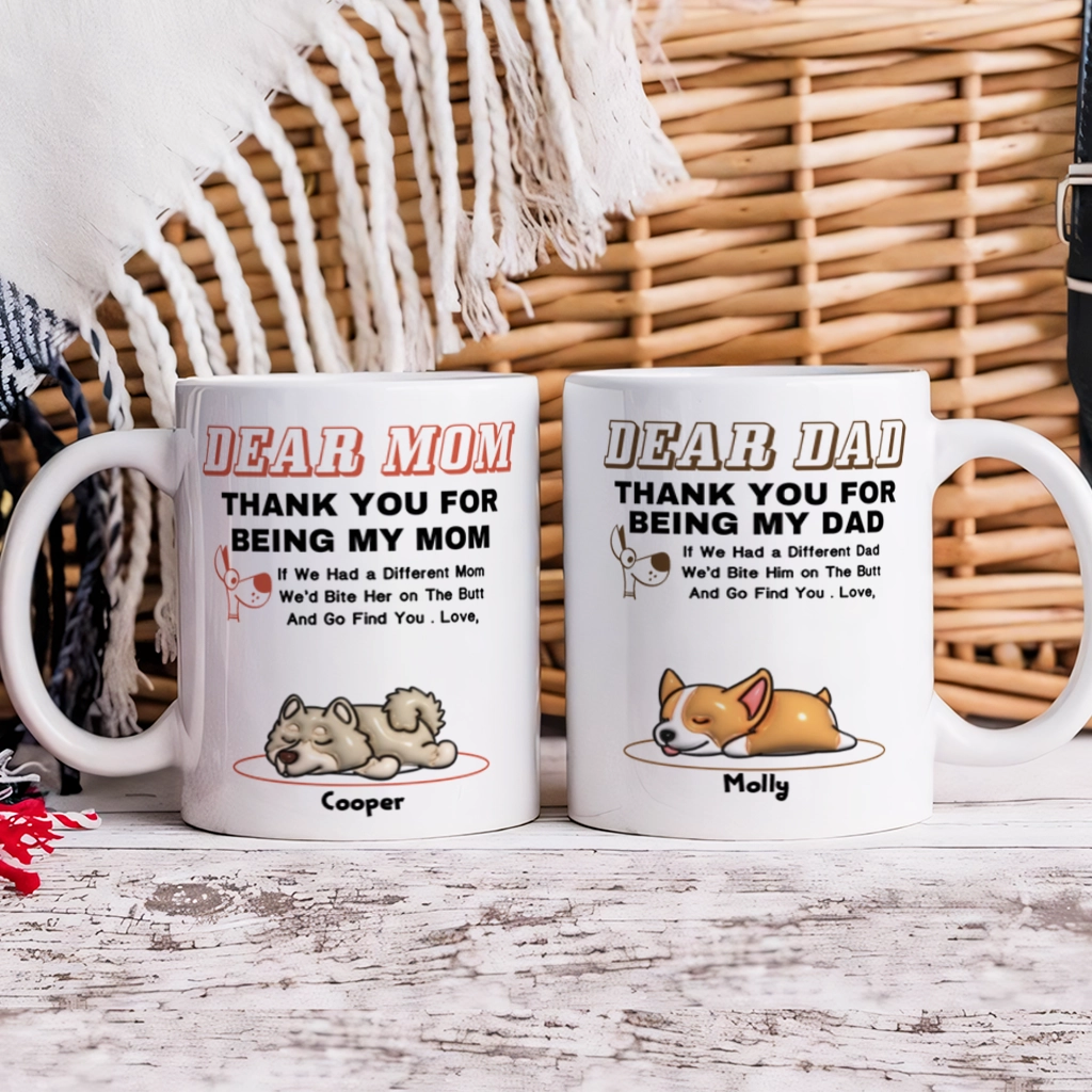Dear Dad And Mom - Personalized Custom Coffee Mug