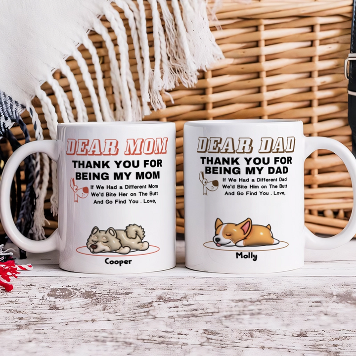 Dear Dad And Mom - Personalized Custom Coffee Mug