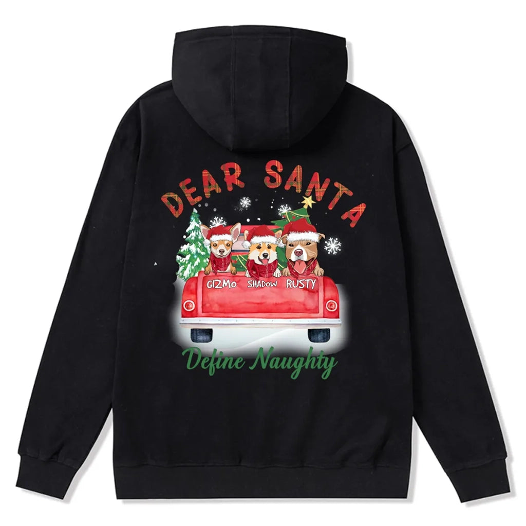 Dear Santa - Personalized Custom Christmas Zipper Hoodie