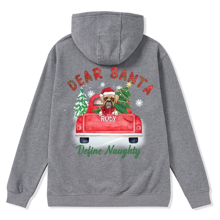 Dear Santa - Personalized Custom Christmas Zipper Hoodie