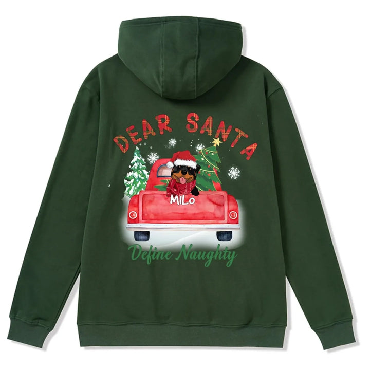 Dear Santa - Personalized Custom Christmas Zipper Hoodie