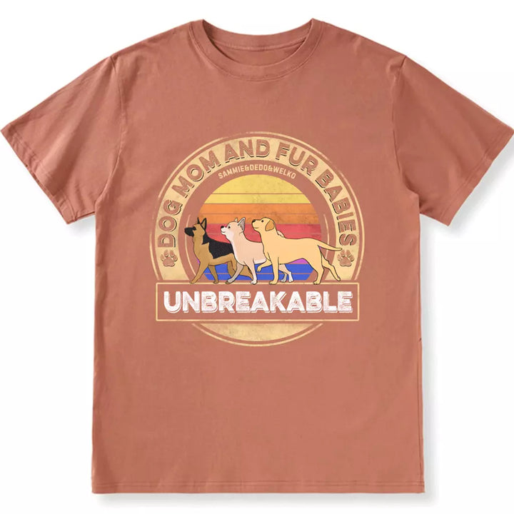 Dog Mom And Fur Babies - Personalized Custom Unisex T-shirt