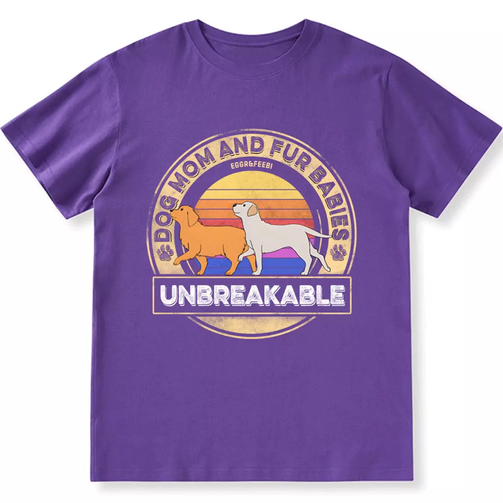 Dog Mom And Fur Babies - Personalized Custom Unisex T-shirt