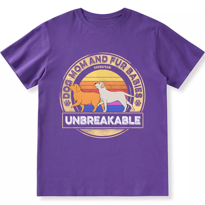 Dog Mom And Fur Babies - Personalized Custom Unisex T-shirt