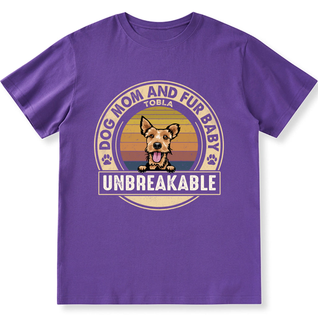 Dog Mom And Fur Baby - Personalized Custom Unisex T-shirt