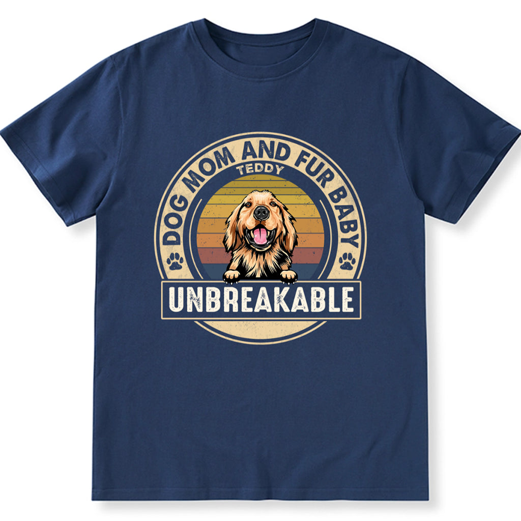 Dog Mom And Fur Baby - Personalized Custom Unisex T-shirt