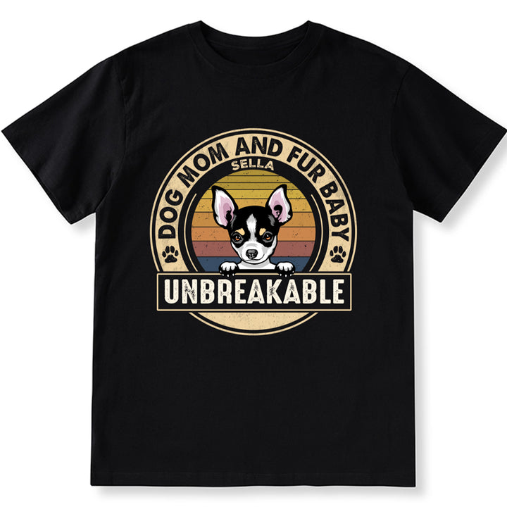 Dog Mom And Fur Baby - Personalized Custom Unisex T-shirt