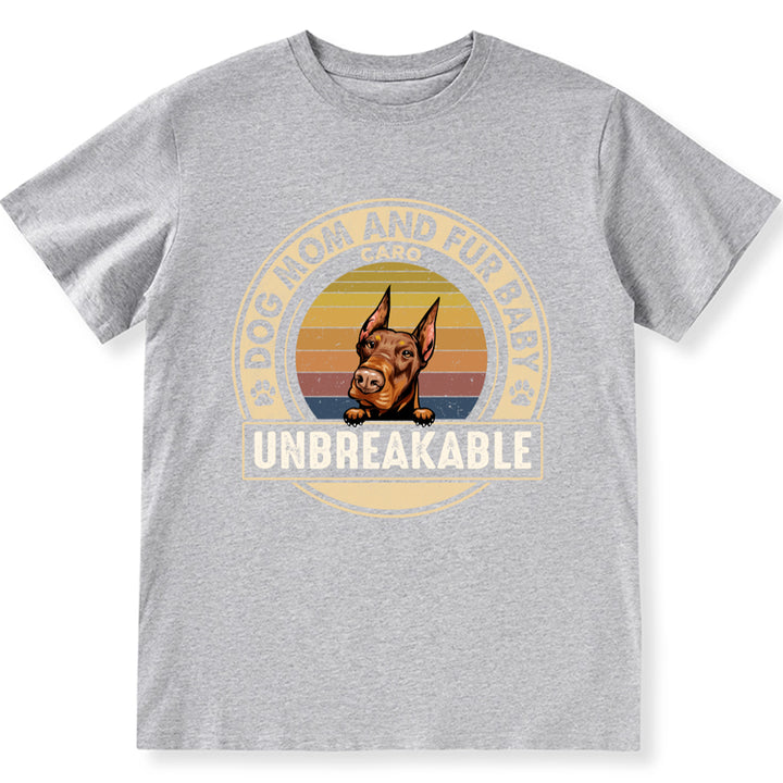 Dog Mom And Fur Baby - Personalized Custom Unisex T-shirt