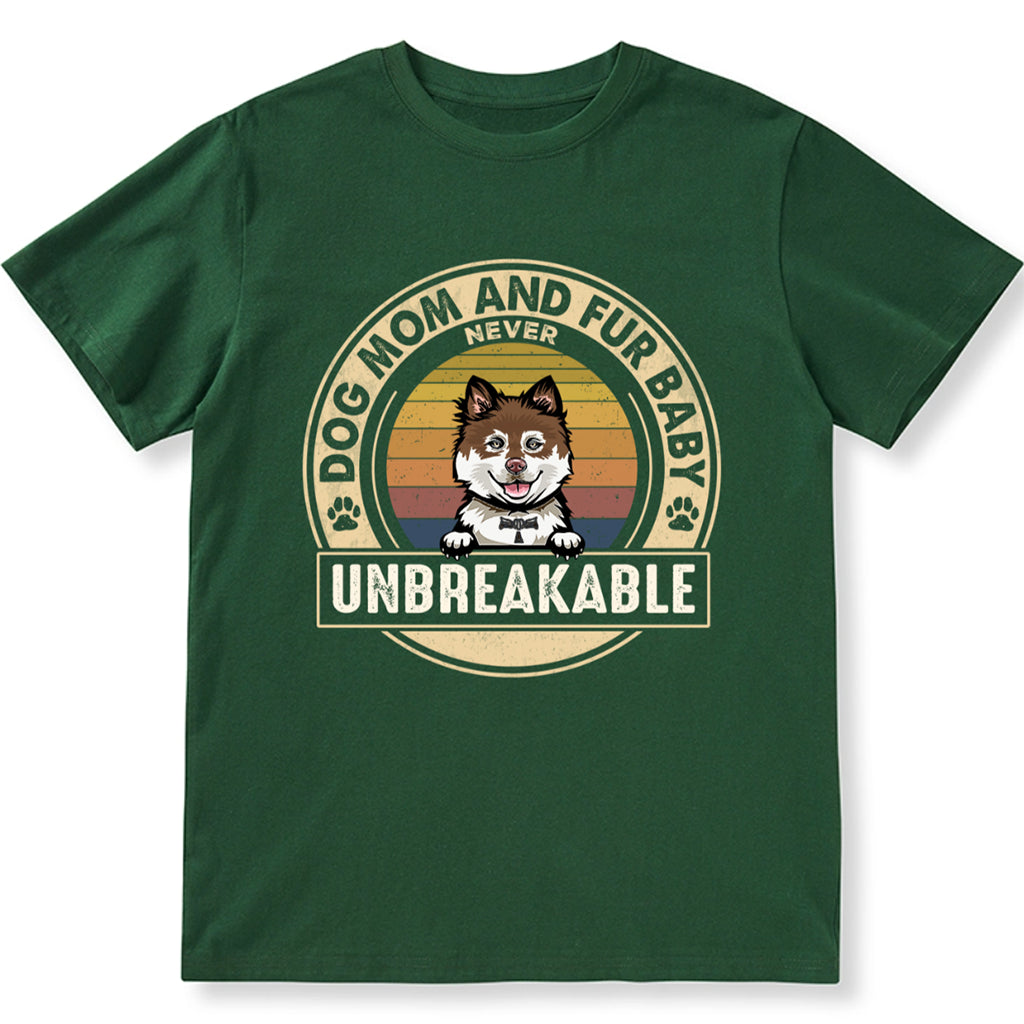 Dog Mom And Fur Baby - Personalized Custom Unisex T-shirt