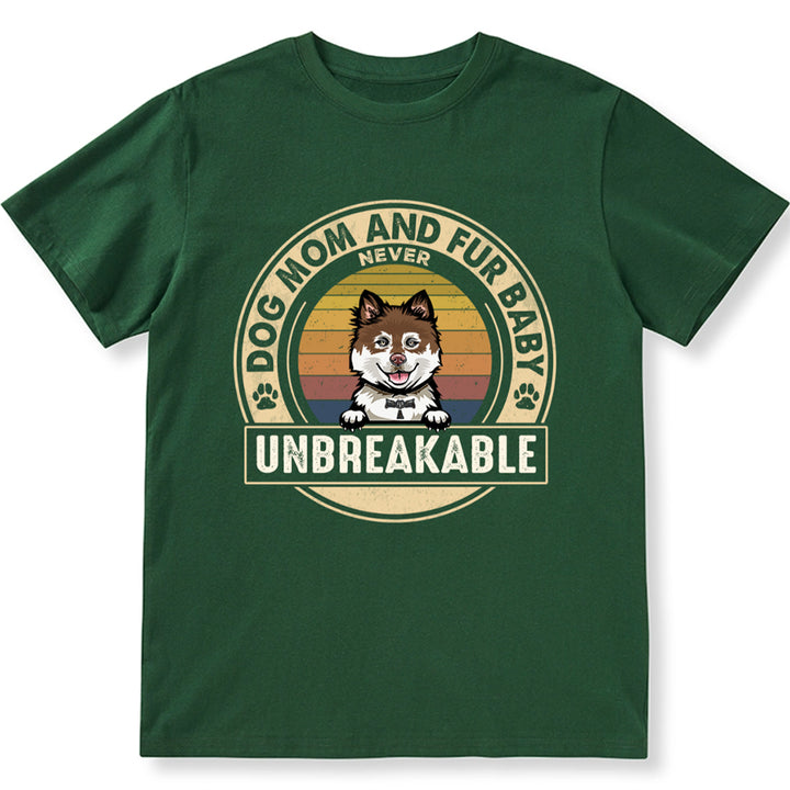 Dog Mom And Fur Baby - Personalized Custom Unisex T-shirt