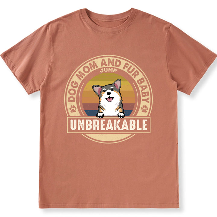 Dog Mom And Fur Baby - Personalized Custom Unisex T-shirt