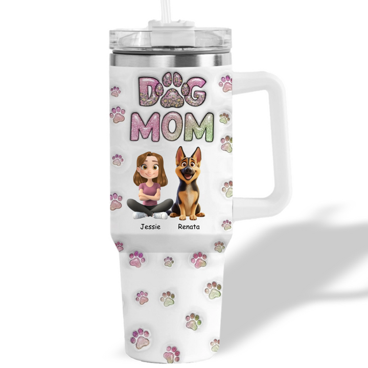 Dog Mom Lovely Chibi -Personalized Custom 40 Oz Tumbler