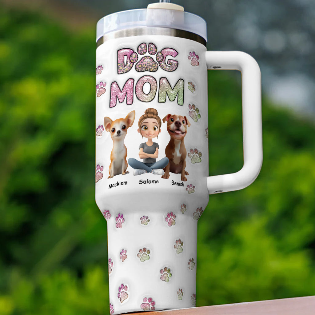 Dog Mom Lovely Chibi -Personalized Custom 40 Oz Tumbler