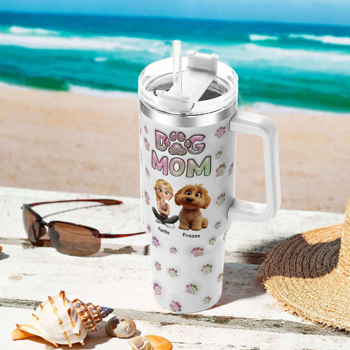 Dog Mom Lovely Chibi -Personalized Custom 40 Oz Tumbler