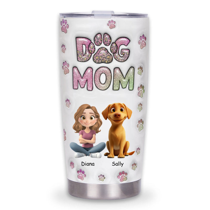 Dog Mom Lovely Chibi - Personalized Custom Tumbler