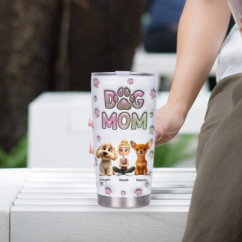 Dog Mom Lovely Chibi - Personalized Custom Tumbler