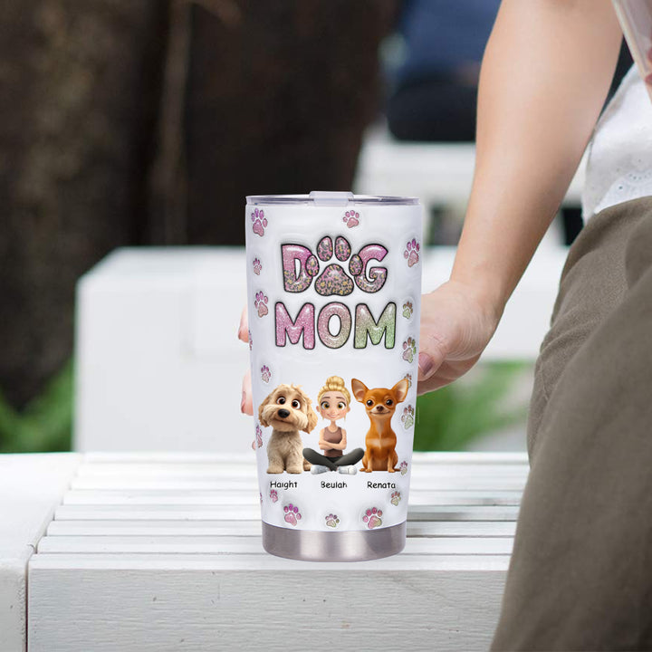 Dog Mom Lovely Chibi - Personalized Custom Tumbler
