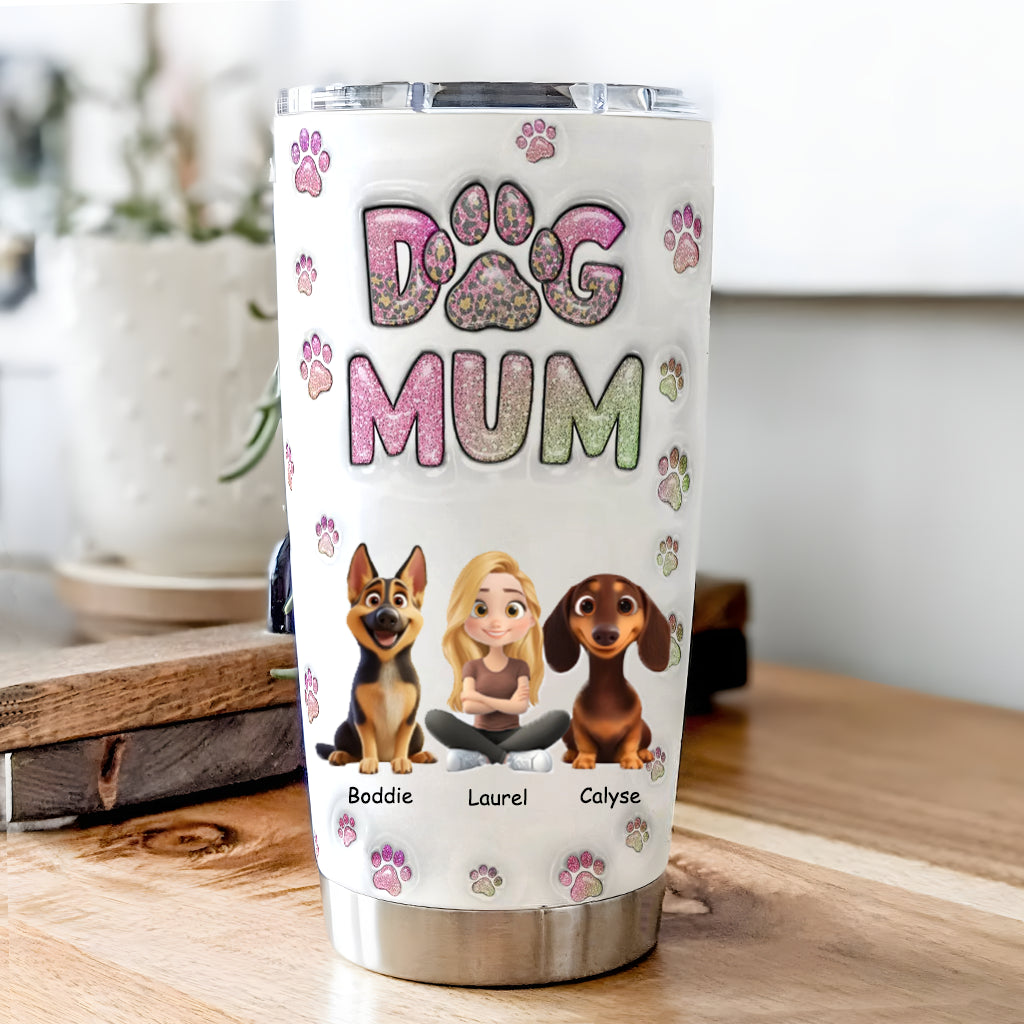 Dog Mom Lovely Chibi - Personalized Custom Tumbler