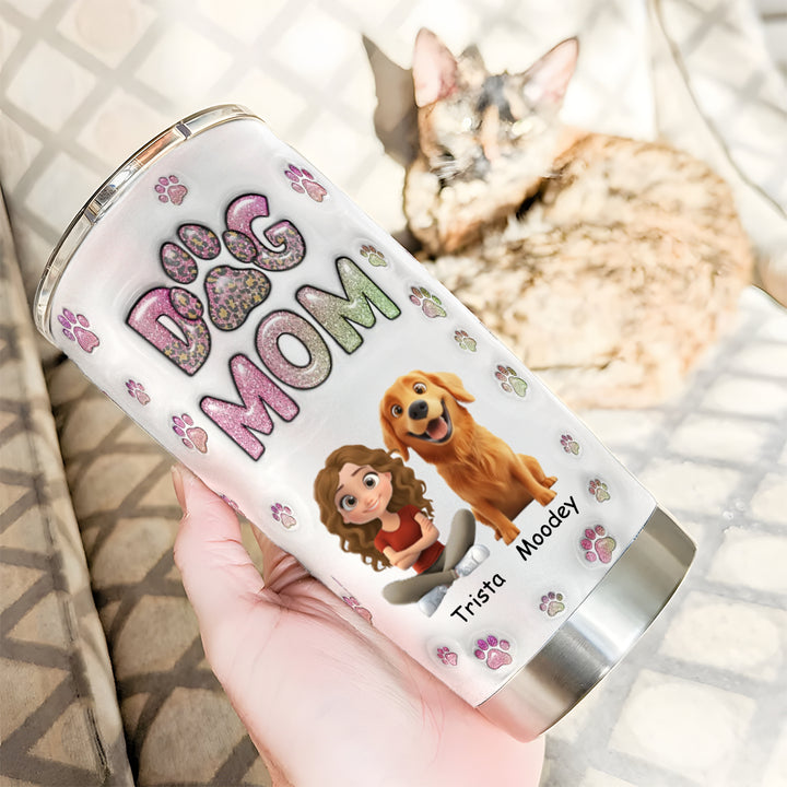 Dog Mom Lovely Chibi - Personalized Custom Tumbler