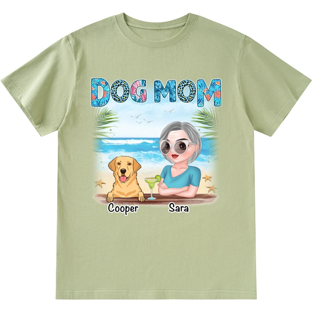 Dog Mom Summer - Personalized Custom Unisex T-shirt