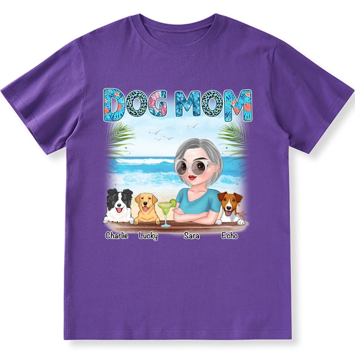 Dog Mom Summer - Personalized Custom Unisex T-shirt
